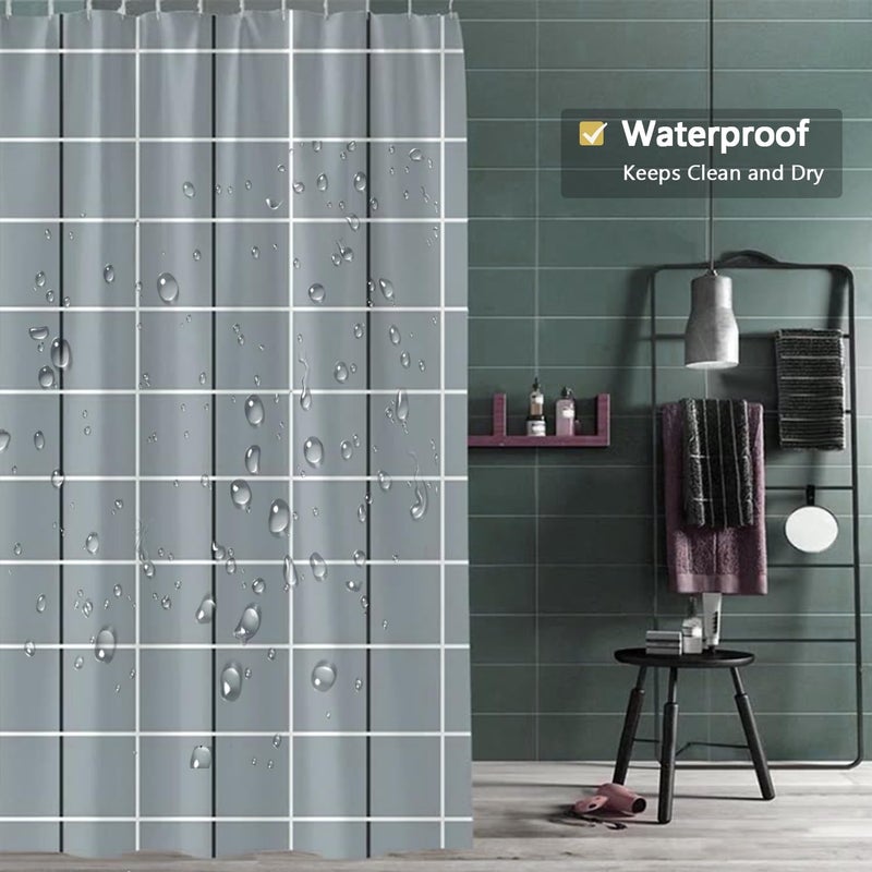 LLSCL Fabric Shower Curtain Liner with Magnets, Waterproof Hotel Quality, 72 x 72 Machine Washable - Image 3